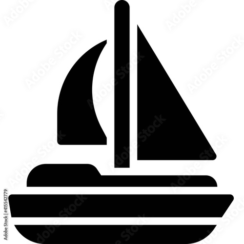 Catamaran icon, transportation related vector