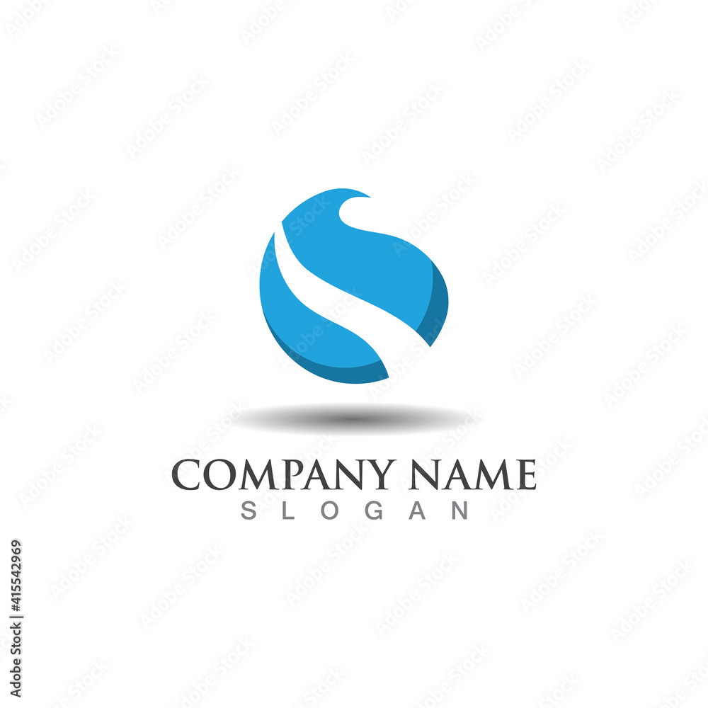 Naklejka premium Abstract Globe circle Logo Design Vector Isolated On White Background