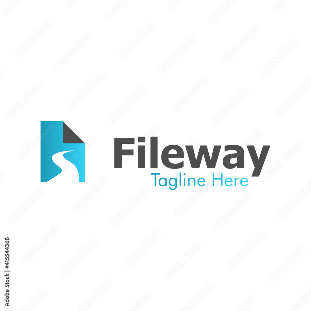 Illustration Vector Graphic of File Way Logo. Perfect to use for Technology Company Illustration Vector Graphic of File Way Logo. Perfect to use for Technology Company