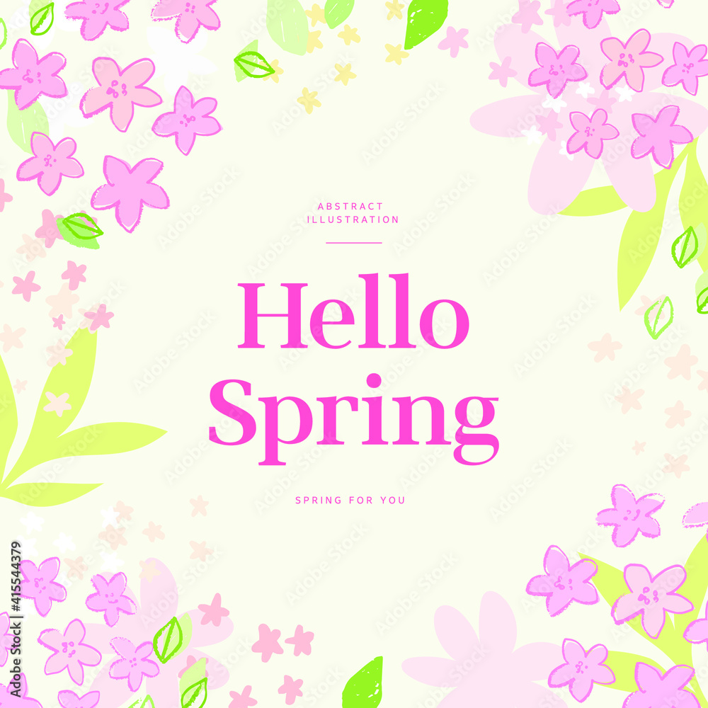 Shopping Banner Illustration Design. spring season patterns design
