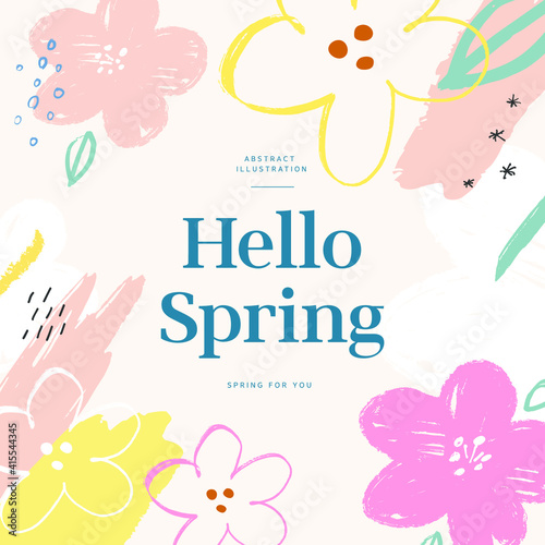 Shopping Banner Illustration Design. spring season patterns design
