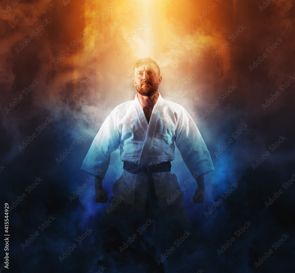 One judoka fighter man