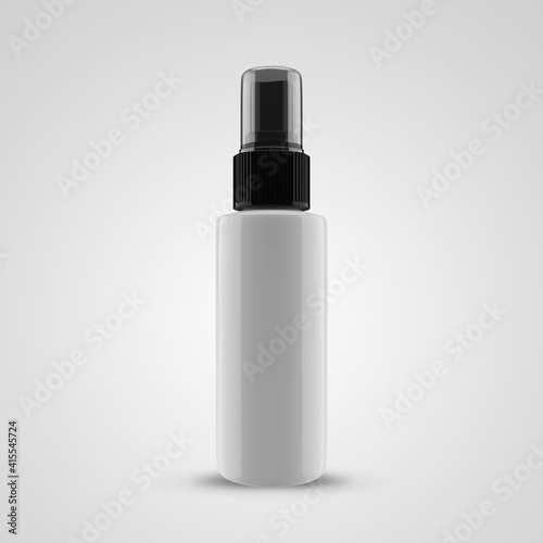 Spray bottle mockup 3d rendering design