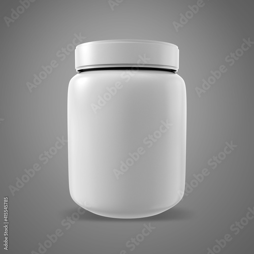 Whey Bottle mockup 3d rendering design