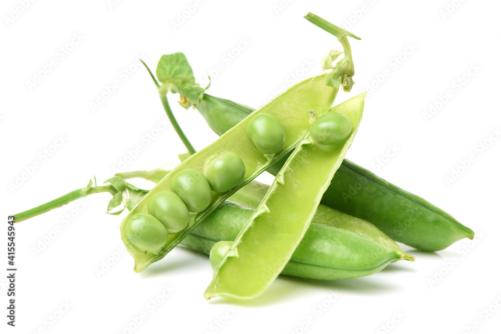 Fresh peas isolated on white background Fresh peas isolated on white background