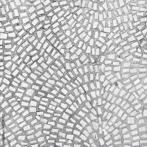 White mosaic. Rectangular abstract background. Banner for text.