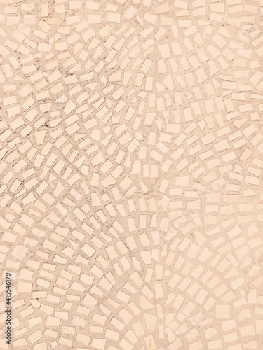 Beige mosaic. Rectangular abstract background. Banner for text.