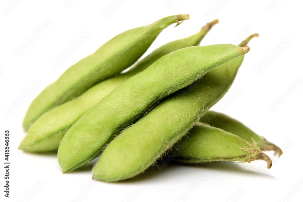 Fresh soybean with pod and leaf Fresh soybean with pod and leaf