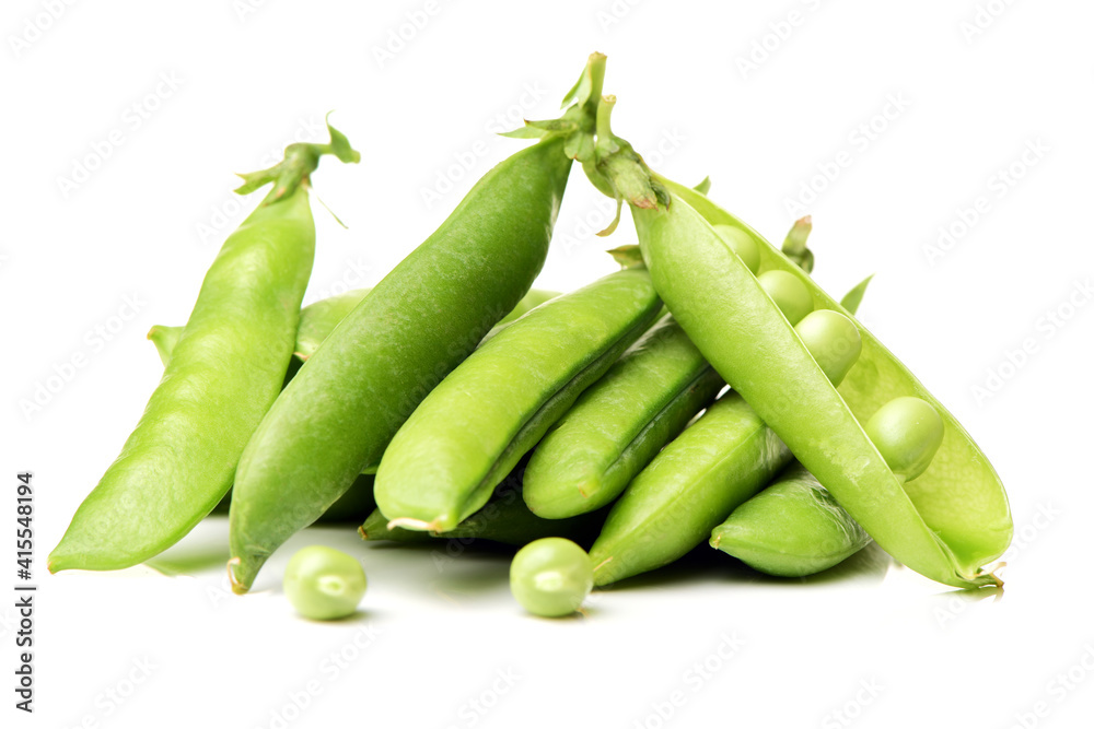 Fresh peas isolated on white background Fresh peas isolated on white background