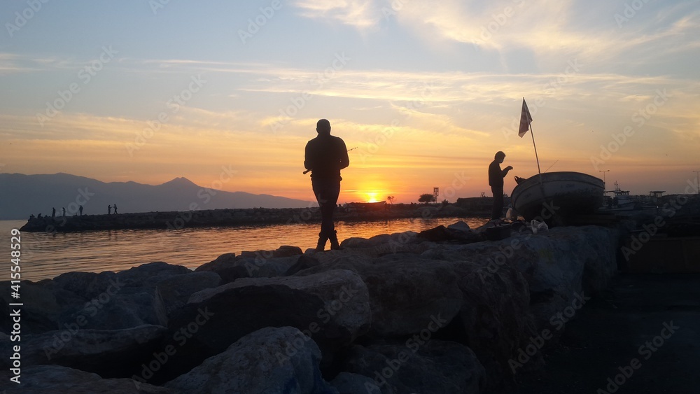 sunset on the beach