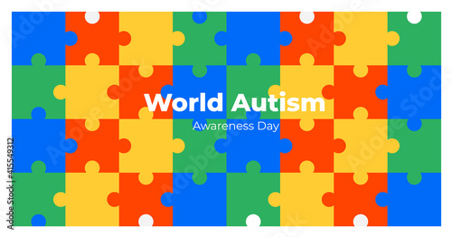 World Autism awareness day background. Can be used for banners, backgrounds, badge, icon, medical posters, brochures, print and health care awareness campaign for autism. vector illustration