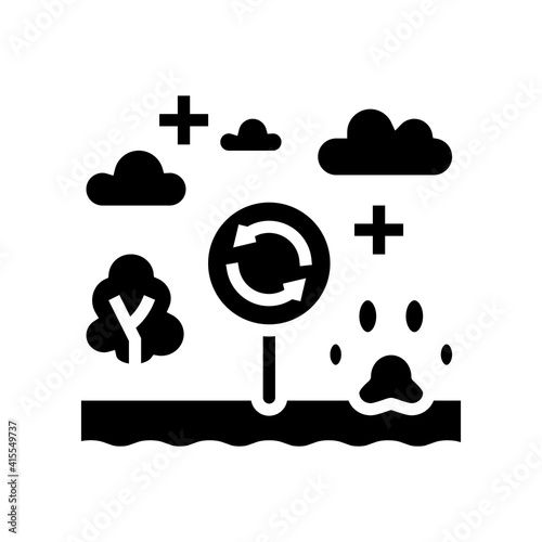biotope ecosystem glyph icon vector. biotope ecosystem sign. isolated contour symbol black illustration