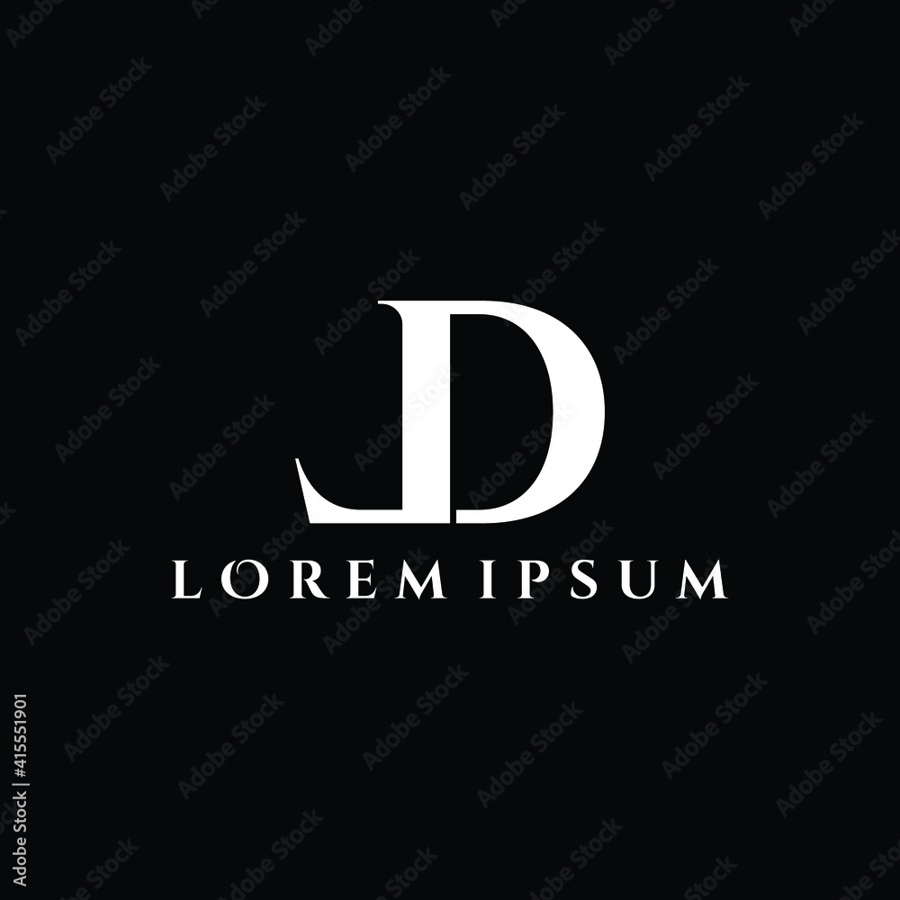 Fototapeta premium Letter LD luxury logo design vector