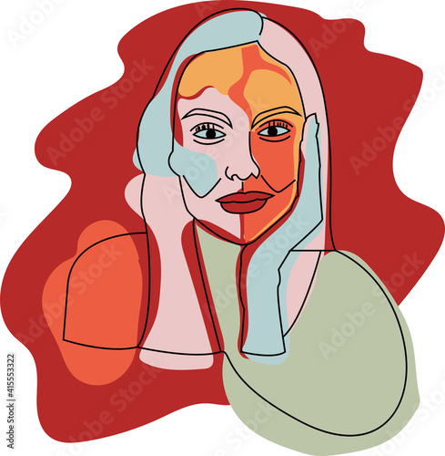 surrealist faces photography pretty woman face colorful