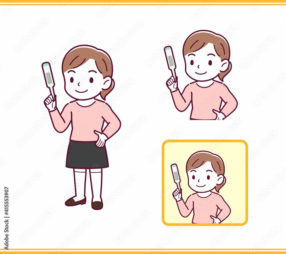 ピンクの服を着た小さな女の子