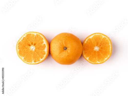 Fresh Oranges isolated stock image with white background. 