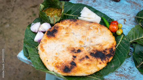 Angakar roti cooked in chhattisgarh photo