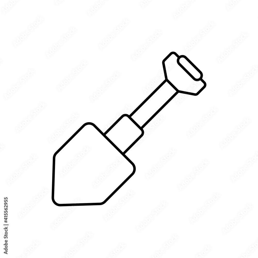 Shovel vector outline icon style illustration. EPS 10 file Shovel vector outline icon style illustration. EPS 10 file