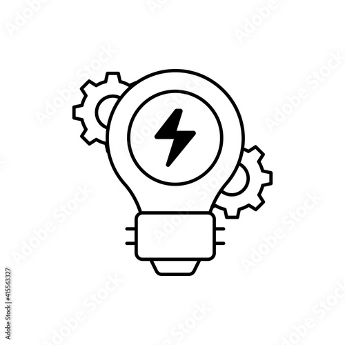 Idea vector outline icon style illustration. EPS 10 file