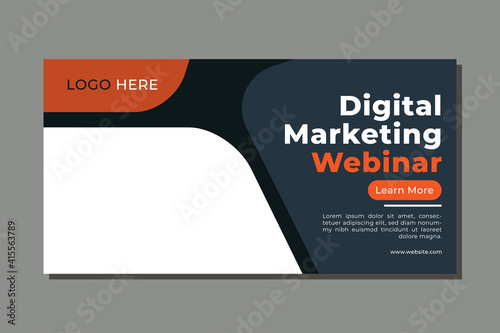 Landing page template of Digital Marketing. Modern flat design concept of web page design for website and mobile website. Easy to edit and customize