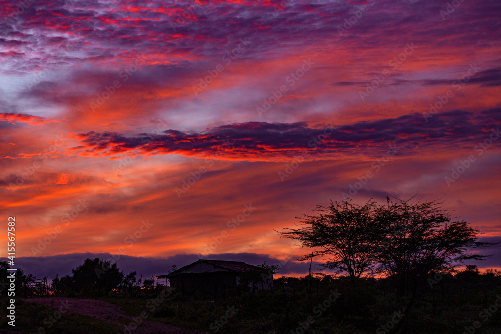 Fototapeta premium sunset in the mountains