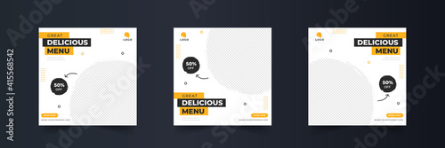 food menu social media post banner template