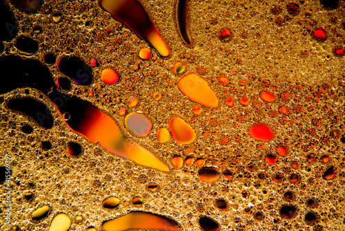 Water bubbles close - up abstract colorful background, pattern, texture