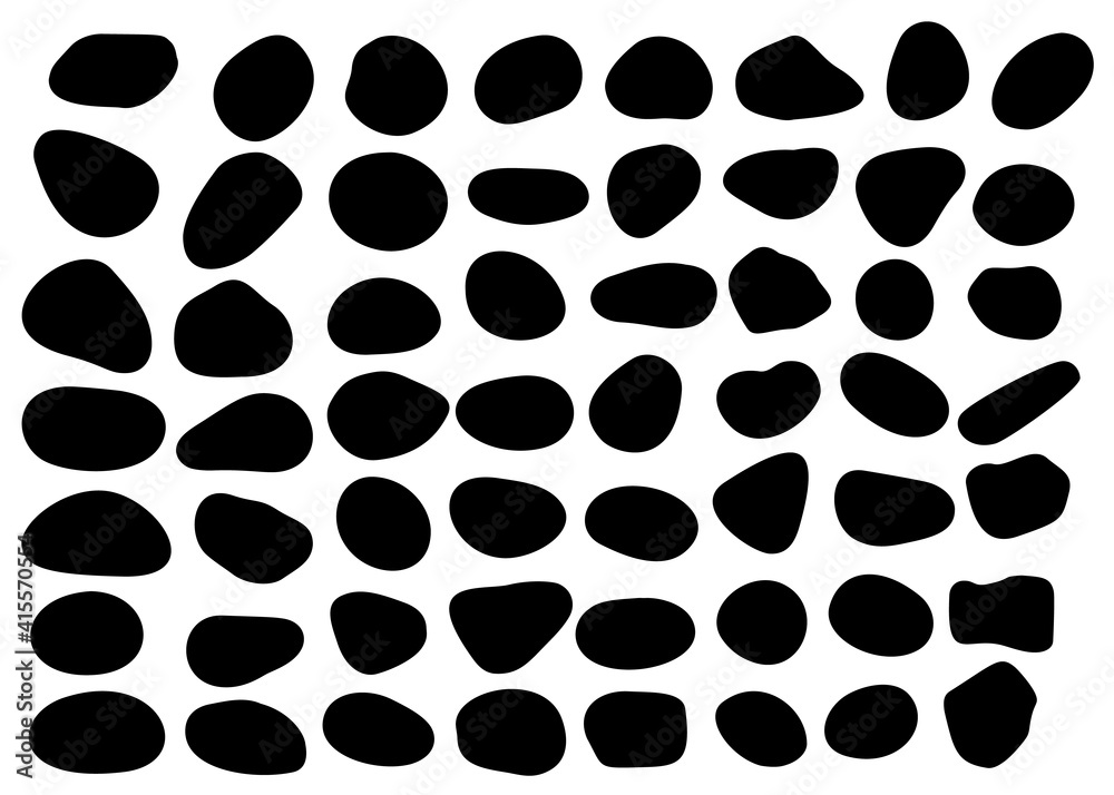 Stones in the form of spots in the set. Stones in the form of spots in the set.