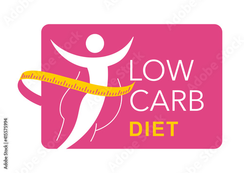 Low-carb diet banner or flyer template