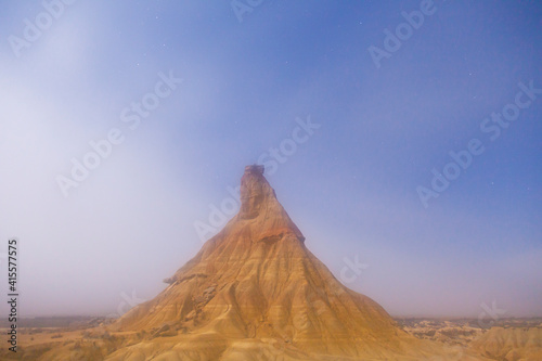 Eroded landscape in the Bardenas Reales Natural Park  Navarra  Spain  Europe