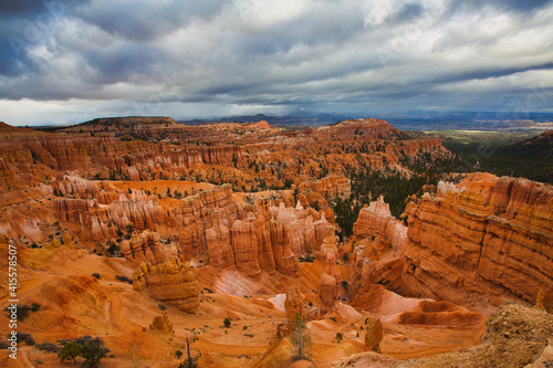 Scenic view of red sandstone in Bryce Canyon National Park, Utah, USA