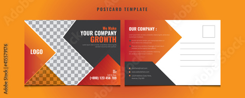 PostCard Template, Vector Template for Opening Invitation Editable. Postcard design,  Corporate Professional Business Postcard Design, Event Card Design, Invitation Design, Direct Mail EDDM Template.