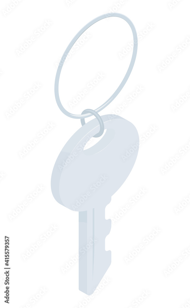 Key Isometric Icon sign. Vector Illustration isolated on white. Key Isometric Icon sign. Vector Illustration isolated on white.