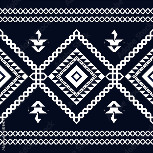 Traditional geometric fabric pattern for carpet background, fabric wallpaper and shirt vector illustration