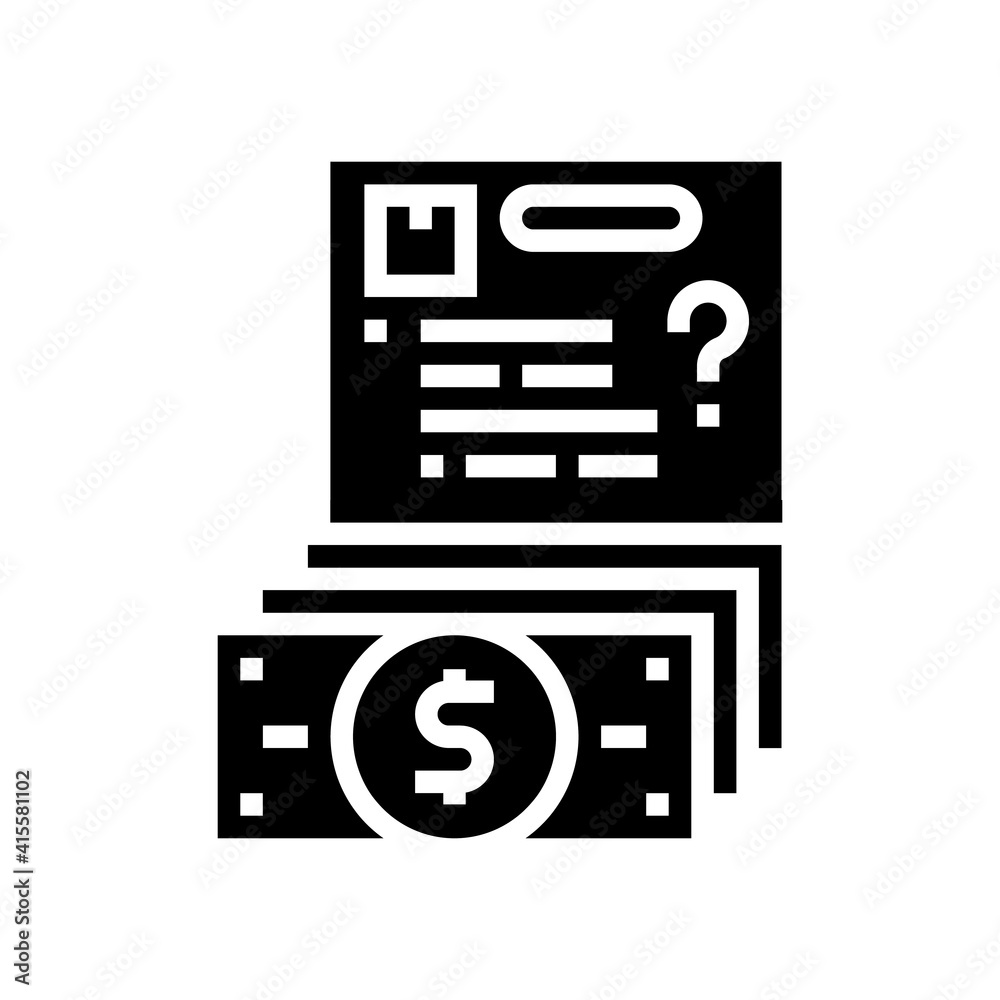 budget approval glyph icon vector. budget approval sign. isolated contour symbol black illustration budget approval glyph icon vector. budget approval sign. isolated contour symbol black illustration