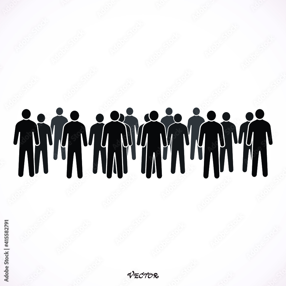 Illustration of crowd of people