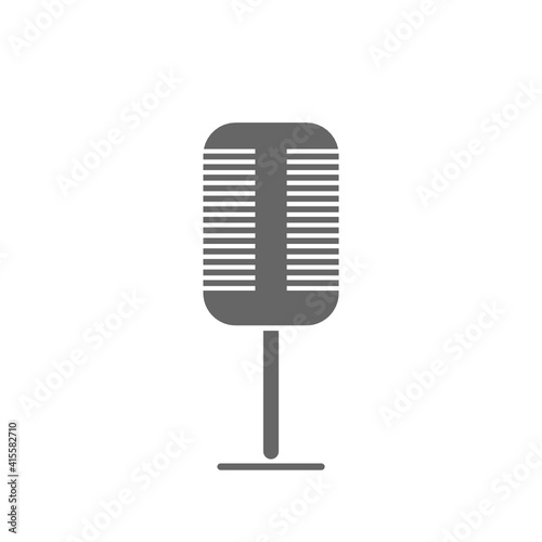 retro microphone isolated on white background vector design