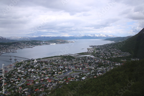 view of the city from above