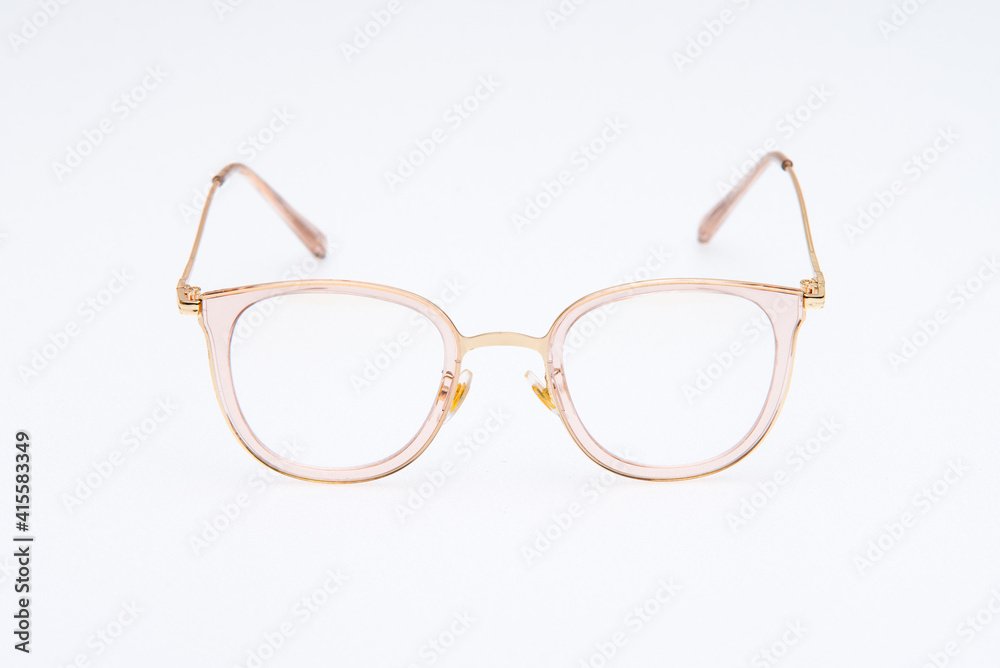 Fashion sunglasses golden frames on white background. Fashion sunglasses golden frames on white background.