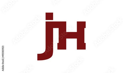 JH letter logo alphabet
