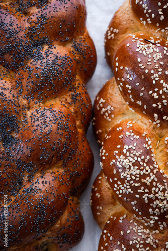 Bild auf Leinwand Traditional Jewish Challah Bread made for Sabbath