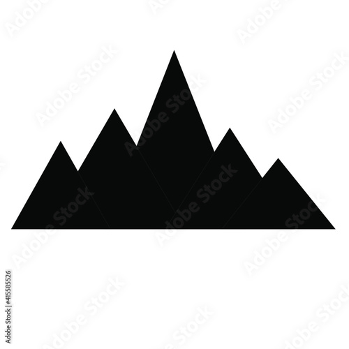 Black mountain silhouette illustration