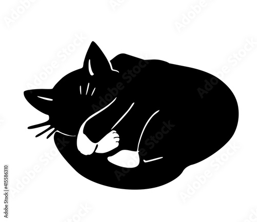 the cat sleeps coagulously.
Template for plotter cutting and printing on T-shirts and textiles.