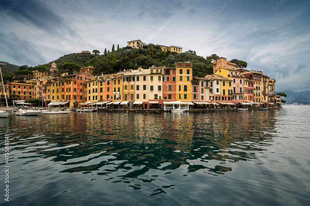 View to Portofino, Liguria, Italy