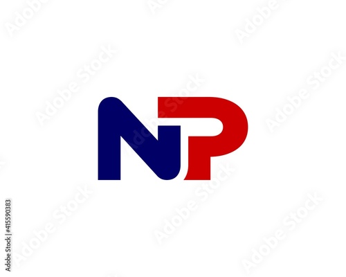 NP PN letter logo design vector template