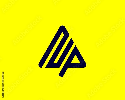 NP PN letter logo design vector template