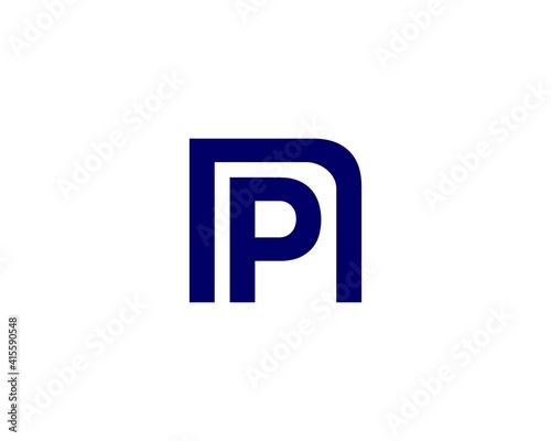 NP PN letter logo design vector template