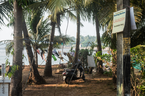 Laudry place in a village of Goa