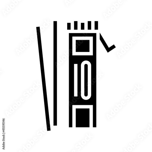electrodes for welding glyph icon vector. electrodes for welding sign. isolated contour symbol black illustration