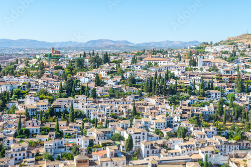 panoramic views of granada city, Spain © jon_chica